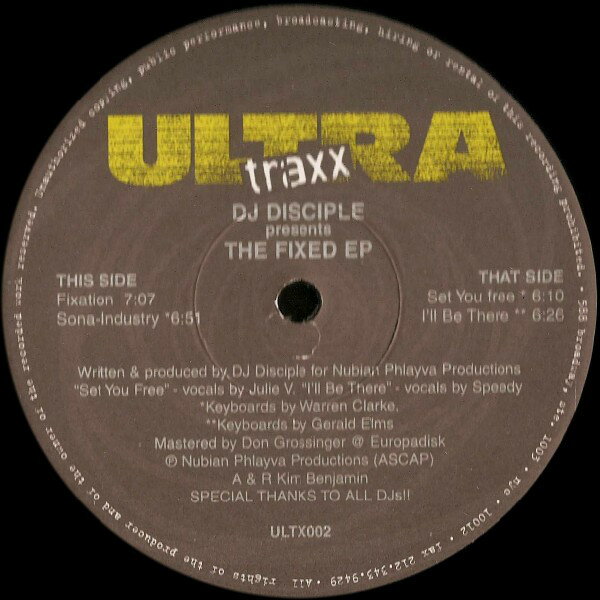 【中古】米12” DJ Disciple The Fixed EP ULTX002 Ultra Traxx /00250