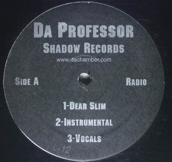 【中古】12” Da Professor Dear Slim / Are You Feelin Me Man NONE Shadow Records (10) /00250