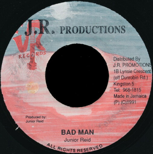 【中古】7” Junior Reid Bad Man NONE J.R. Productions /00080 【中古】7” Junior Reid Bad Man NONE J.R. Productions /00080