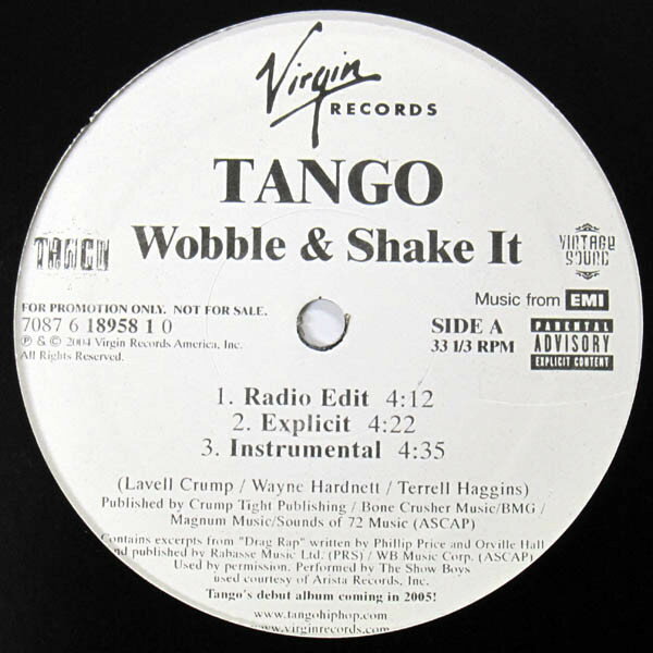 【中古】米12” Tango Redd Wobble &amp; Shake It 708761895810PRO EMI Music Marketing, プロモ /00250