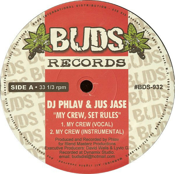 【中古】米12” DJ Phlav &amp; Jus Jase My Crew, Set Rules BDS932 Buds Distribution /00250