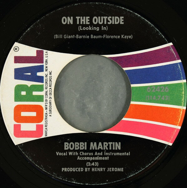 【中古】米7” Bobbi Martin On The Outside (Looking In) 62426 Coral /00080