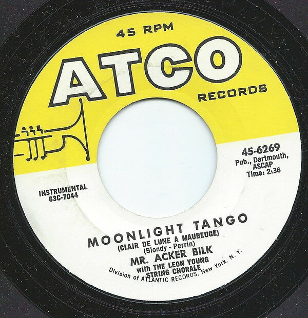 【中古】米7” Acker Bilk Moonlight Tango / Never Love A Stranger 456269 ATCO Records /00080