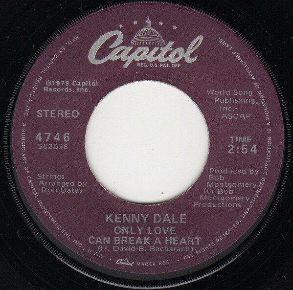 ・アーティスト Kenny Dale ・タイトル Only Love Can Break A Heart / Child Of The Wind ・レーベル・型番 Capitol Records 4746 ・フォーマット 7" ・コンディション(盤) 良い (VG+) ・コンディション(ジャケット) プレインカバー（元ジャケット／カバー無し） ・コンディション(帯) オビなし ・特記事項 【Company Sleeve】 サンプル画像です。実際の商品の画像ではありません 商品写真はバーコード/カタログ番号に対応したサンプル画像ですので、お送りする商品の画像ではありません。帯やライナーなどの付属品は、特記事項に記載されている場合のみ含まれます。プロモやカラーレコードなどの仕様についても、該当する場合のみ特記事項に記載しています。 【ご購入前に必ずご確認ください】 ・本店サイト(www.recordcity.jp)とは価格、送料が違います ・本店サイト、その他支店のオーダーとは同梱発送できません ・注文確定後に別の注文を頂いた場合、注文同士の同梱は致しかねます。 ・別倉庫から発送しているため、店頭受け渡しは対応しておりません ・一部商品は他の通販サイトでも販売しているため、ご注文のタイミングによっては商品のご用意ができない場合がございます。 ・土日祝日はお休みです 金曜・祝前日9時以降のご連絡またはご入金は、返答または発送が週明け・祝日明けに順次対応となります。 ・ご購入後のキャンセル不可 ご購入後のキャンセルはいかなる理由においてもお受けできません。ご了承の上、ご購入くださいませ。 ・日本郵便(ゆうパック/ゆうメール)によるお届けになります。 ・中古品であることをご理解ください 当ストアでは中古商品を主に販売しております。中古品であることをご理解の上ご購入ください。また、一部商品はRecordCityオンラインストアで試聴可能です。 ・返品について お客様のご都合による返品は一切承っておりません。 表記の内容と実際の商品に相違がある場合、また針飛び等で返品・返金をご希望される場合は、商品の到着後1週間以内にご連絡ください。商品の返送をこちらで確認後、キャンセル・返金を行います。 コンディションVG以下の商品は返品できません。プレイに影響のない表面のこすれ傷、プレス起因のノイズ盤は返品の対象外です。 【コンディション表記】 ・ほぼ新品(M-)(Like New) 完全な新品。未使用。当店ではほぼ使用しません ・非常に良い(EX)(Excellent) 中古盤として美品な状態。わずかな経年を感じるものの傷みを感じさせない、当店基準で最高の状態 ・良い(VG+)(Very Good Plus) 丁寧に扱われた中古品で、軽い使用感がみられる。 ・可(VG)(Acceptable) 使い込まれた中古品で、「良い」よりもさらに使用感がみられる。 ・悪い(VG-)(Bad) 状態が悪いアイテム。使用の保障はなく、再生不可、針飛び、目立つノイズがあるかもしれない。状態によるクレーム不可。返品不可。 ・非常に悪い(G)(Very Bad) 「悪い」よりさらに状態が悪いアイテム。使用の保障はなく、再生不可、針飛び、目立つノイズがあるかもしれない。状態によるクレーム不可。返品不可。 ・ジャンク(Fair)(Junk/Fair) 割れている、反っている、水ダメージがある、カビ、ジャケットが分離している、ひどい書き込み、ひどい擦れなど最低の状態。使用の保障はなく、再生不可、針飛び、目立つノイズがあるかもしれない。状態によるクレーム不可。返品不可。 ・ジャンク(Poor)(Junk/Poor) 割れている、反っている、水ダメージがある、カビ、ジャケットが分離している、ひどい書き込み、ひどい擦れなど最低の状態。使用の保障はなく、再生不可、針飛び、目立つノイズがあるかもしれない。状態によるクレーム不可。返品不可。