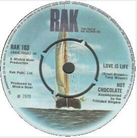 【中古】英7” Hot Chocolate Love Is Life RAK103 RAK /00080