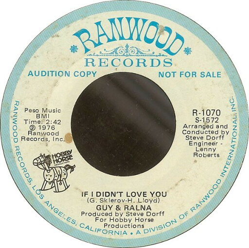 【中古】米7” Guy & Ralna If I Didnt Love You R1070 Ranwood プロモ /00080 【中古】米7” Guy & Ralna If I Didnt Love You R1070 Ranwood プロモ /00080