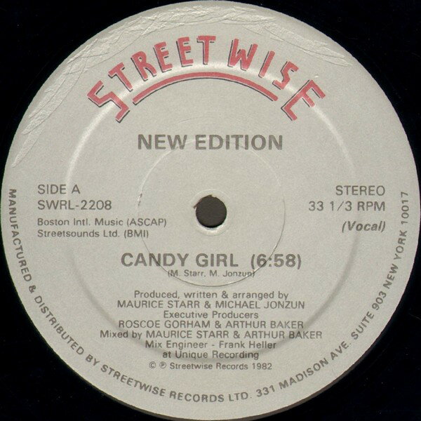Artist Name: K - 【中古】12” New Edition Candy Girl SWRL2208 Streetwise /00250