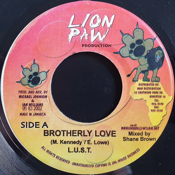 7” L.U.S.T. Brotherly Love NONE Lion Paw Production /00080
