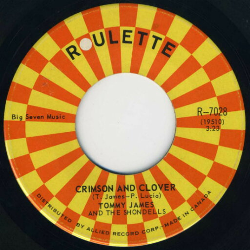 【中古】加7” Tommy James & The Shondells Crimson And Clover / Some Kind Of Love R7028 ROUTLETTE /00080 【中古】加7” Tommy James & The Shondells Crimson And Clover / Some Kind Of Love R7028 ROUTLETTE /00080