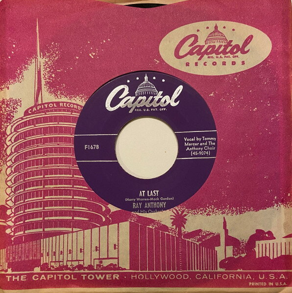 ����š���7�� Ray Anthony & His Orchestra At Last / As Time Goes By F1678 Capitol Reco...