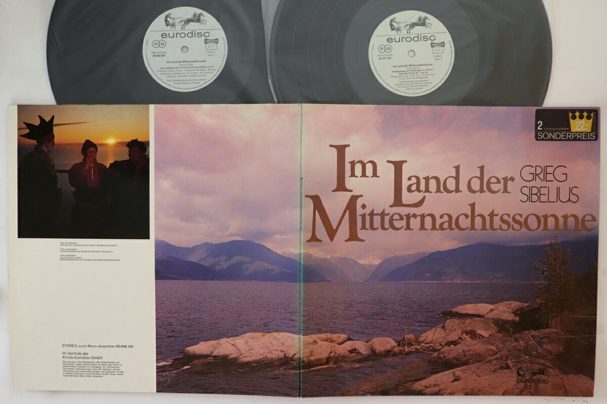 【中古】独2LP Edvard Grieg , Jean Sibelius Im Land Der Mitternachtssonne 85648XK Eurodisc /00660