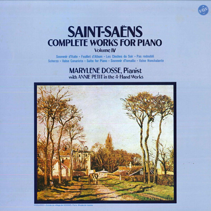 【中古】LP マリレーヌ・ドッス, アニー・プ サン=サーンス: ピアノ全曲集 第4集 H4521V VOX /00260