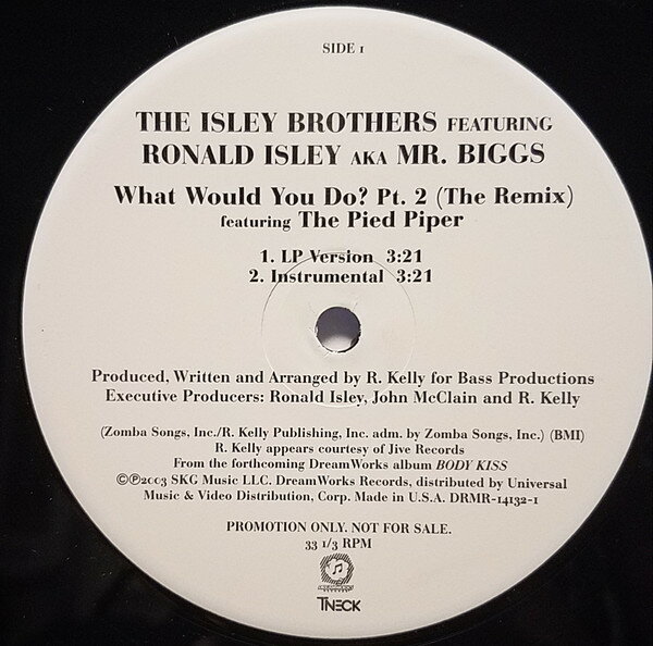 【中古】米12” Isley Brothers, Ronald Isley A What Would You Do? Pt. 2 (The Remix) DRMR141321PROMO Dreamworks Records プロモ /00250