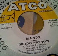 【中古】米7” Boys Next Door Mandy 456443 ATCO Records /00080