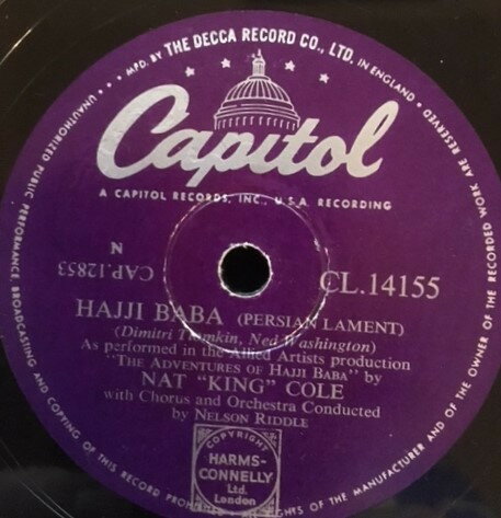 【中古】英78RPM/SP Nat King Cole Hajji Baba / Unbelievable CL14155 Capitol Records /00500