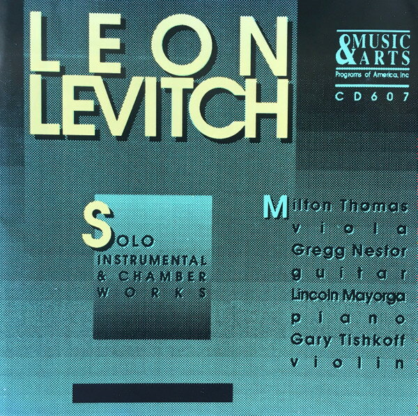šCD Leon Levitch Solo Instrumental & Chamber Works CD607 Music & A...