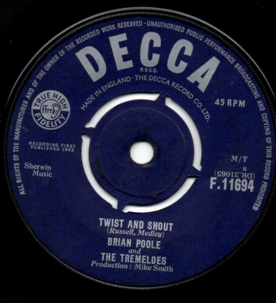 【中古】英7” Brian Poole &amp; The Tremeloes Twist And Shout F11694 Decca /00080