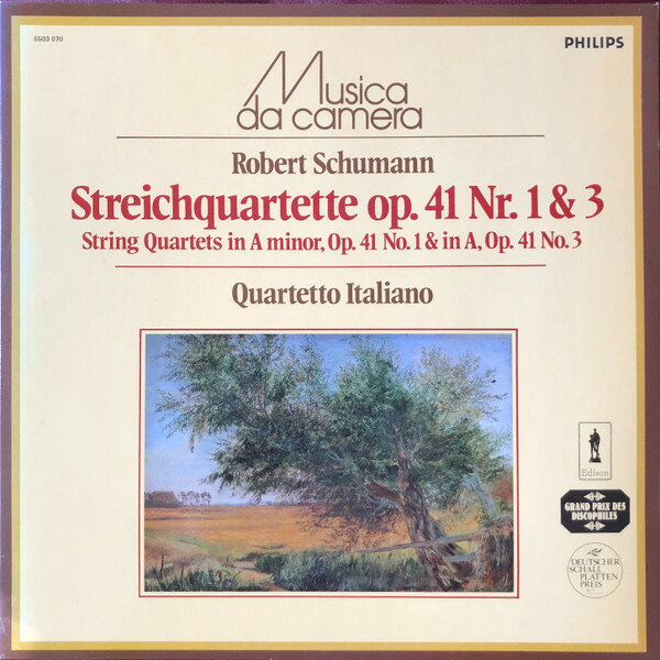 【中古】蘭LP Quartetto Italiano Schumann: Streichquartette Op. 41 Nr. 1, Nr. 3 6503070 PHILIPS /00260