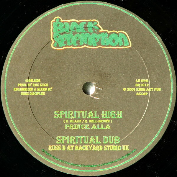 【中古】米10” Prince Alla Spiritual High BR1012 Black Redemption /00200