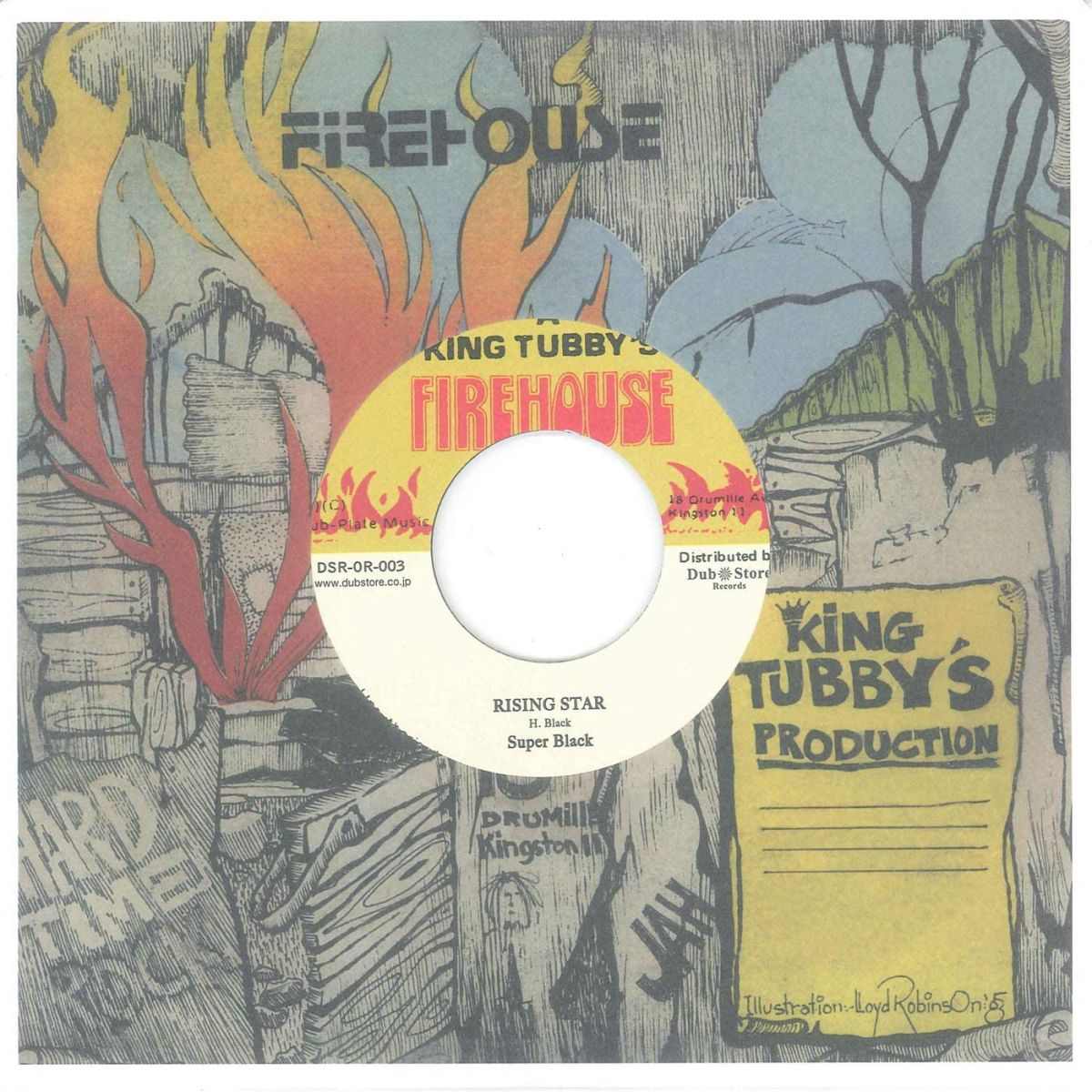 【新品】7” Super Black Rising Star / Rising Star Version DSROR7003 Firehouse/Dub Store Records /00056