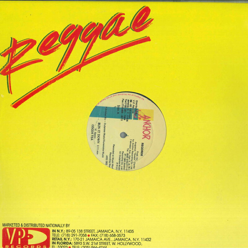 【新品】米12” Cocoa Tea Bun It Down ARC002 Anchor Records /00250