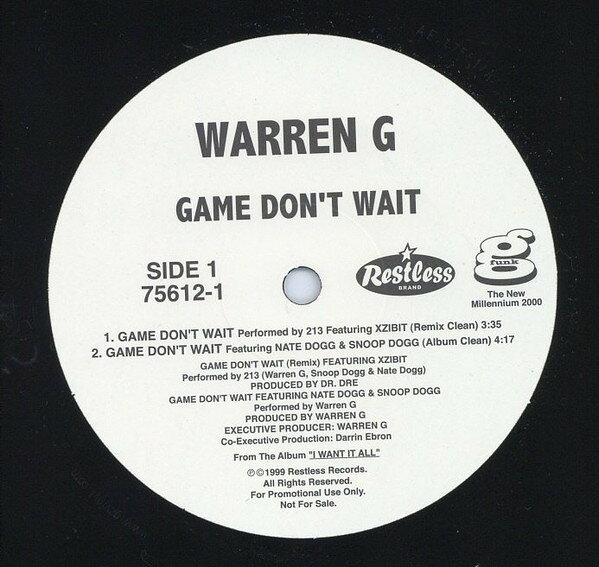 米12” Warren G Game Dont Wait Remix 756121 Restless Records /00250