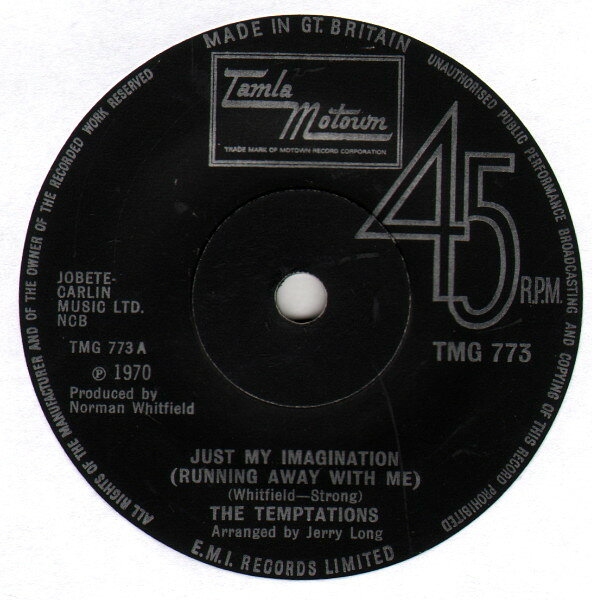 【中古】7” Temptations Just My Imagination (Running Away With Me) TMG773 Tamla Motown /00080