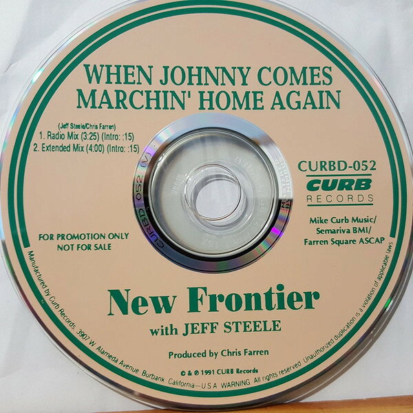 CD New Frontier, Jeff Steele When Johnny Comes Marchin Home Again CURBD052 Curb プロモ /00110