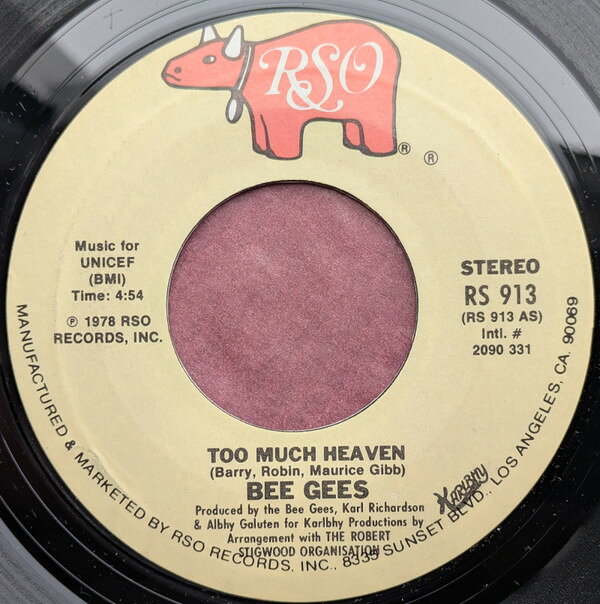 ・アーティスト Bee Gees ・タイトル Too Much Heaven ・レーベル・型番 RSO RS913 ・フォーマット 7インチレコード ・コンディション(盤) 良い (VG+) ・コンディション(ジャケット) プレインカバー（元ジャケット／カバー無し） ・コンディション(帯) オビなし ・特記事項 【レーベルに書き込み】 サンプル画像です。実際の商品の画像ではありません 商品写真はバーコード/カタログ番号に対応したサンプル画像ですので、お送りする商品の画像ではありません。帯やライナーなどの付属品は、特記事項に記載されている場合のみ含まれます。プロモやカラーレコードなどの仕様についても、該当する場合のみ特記事項に記載しています。 【ご購入前に必ずご確認ください】 ・本店サイト(www.recordcity.jp)とは価格、送料が違います ・本店サイト、その他支店のオーダーとは同梱発送できません ・注文確定後に別の注文を頂いた場合、注文同士の同梱は致しかねます。 ・別倉庫から発送しているため、店頭受け渡しは対応しておりません ・一部商品は他の通販サイトでも販売しているため、ご注文のタイミングによっては商品のご用意ができない場合がございます。 ・土日祝日はお休みです 金曜・祝前日9時以降のご連絡またはご入金は、返答または発送が週明け・祝日明けに順次対応となります。 ・ご購入後のキャンセル不可 ご購入後のキャンセルはいかなる理由においてもお受けできません。ご了承の上、ご購入くださいませ。 ・日本郵便(ゆうパック/ゆうメール)によるお届けになります。 ・中古品であることをご理解ください 当ストアでは中古商品を主に販売しております。中古品であることをご理解の上ご購入ください。また、一部商品はRecordCityオンラインストアで試聴可能です。 ・返品について お客様のご都合による返品は一切承っておりません。 表記の内容と実際の商品に相違がある場合、また針飛び等で返品・返金をご希望される場合は、商品の到着後1週間以内にご連絡ください。商品の返送をこちらで確認後、キャンセル・返金を行います。 コンディションVG以下の商品は返品できません。プレイに影響のない表面のこすれ傷、プレス起因のノイズ盤は返品の対象外です。 【コンディション表記】 ・ほぼ新品(M-)(Like New) 完全な新品。未使用。当店ではほぼ使用しません ・非常に良い(EX)(Excellent) 中古盤として美品な状態。わずかな経年を感じるものの傷みを感じさせない、当店基準で最高の状態 ・良い(VG+)(Very Good Plus) 丁寧に扱われた中古品で、軽い使用感がみられる。 ・可(VG)(Acceptable) 使い込まれた中古品で、「良い」よりもさらに使用感がみられる。 ・悪い(VG-)(Bad) 状態が悪いアイテム。使用の保障はなく、再生不可、針飛び、目立つノイズがあるかもしれない。状態によるクレーム不可。返品不可。 ・非常に悪い(G)(Very Bad) 「悪い」よりさらに状態が悪いアイテム。使用の保障はなく、再生不可、針飛び、目立つノイズがあるかもしれない。状態によるクレーム不可。返品不可。 ・ジャンク(Fair)(Junk/Fair) 割れている、反っている、水ダメージがある、カビ、ジャケットが分離している、ひどい書き込み、ひどい擦れなど最低の状態。使用の保障はなく、再生不可、針飛び、目立つノイズがあるかもしれない。状態によるクレーム不可。返品不可。 ・ジャンク(Poor)(Junk/Poor) 割れている、反っている、水ダメージがある、カビ、ジャケットが分離している、ひどい書き込み、ひどい擦れなど最低の状態。使用の保障はなく、再生不可、針飛び、目立つノイズがあるかもしれない。状態によるクレーム不可。返品不可。