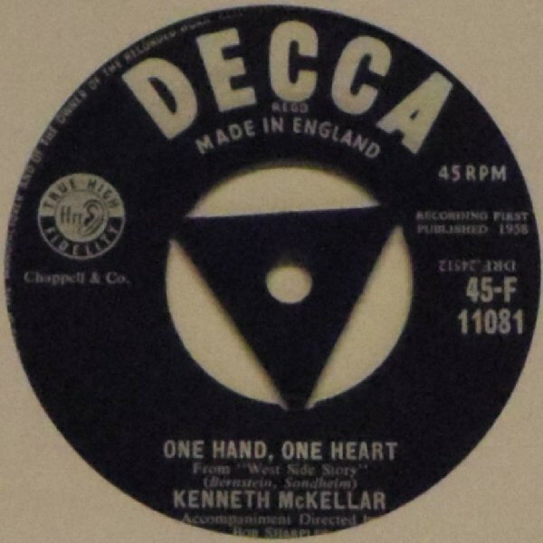 Artist Name: N - 【中古】英7” Kenneth McKellar One Hand, One Heart F11081 Decca /00080