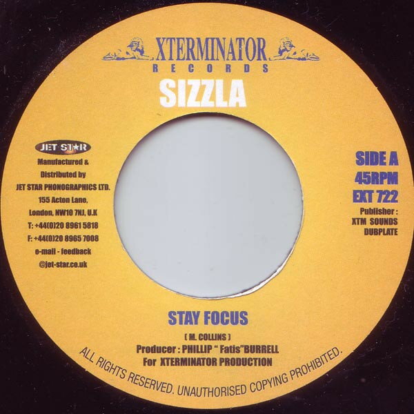 【中古】英7” Sizzla Stay Focus EXT722 Xterminator /00080
