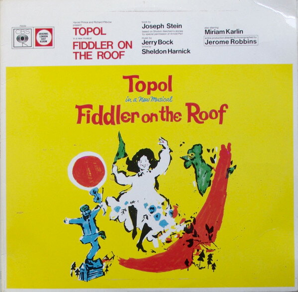【中古】英LP Topol Fiddler On The Roof 70030 CBS /00260