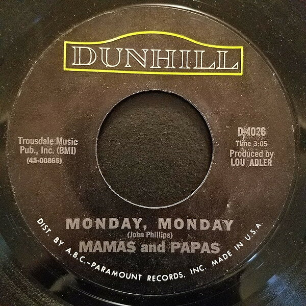 【中古】7” Mamas & Papas Monday, Monda