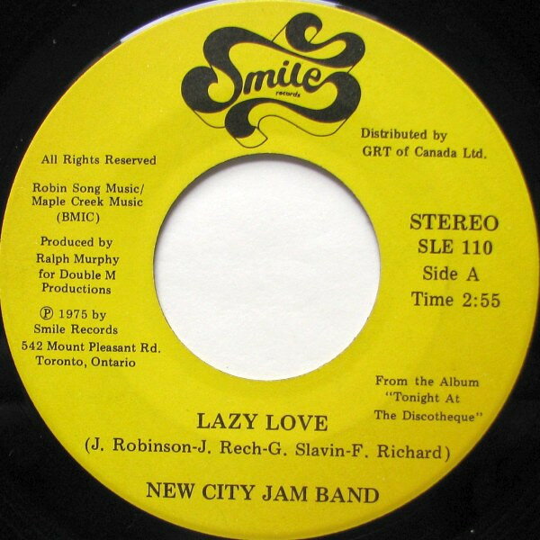 【中古】7インチ New City Jam Band Lazy Love / One More Time SLE110 SMILE