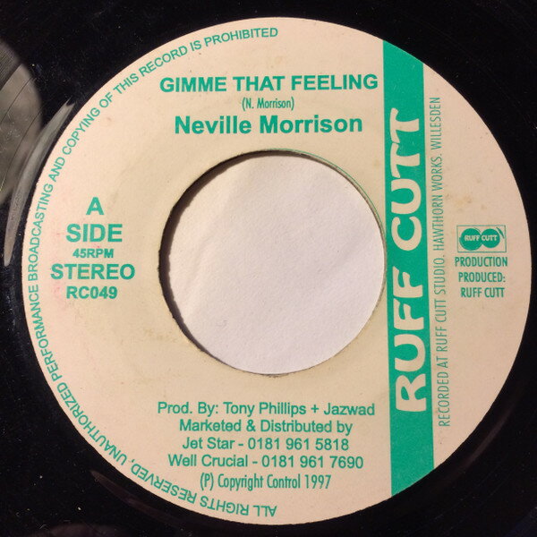 ・アーティスト Neville Morrison ・タイトル Gimme That Feeling ・レーベル・型番 Ruff Cutt RC049 ・フォーマット 7インチレコード ・コンディション(盤) 良い (VG+) ・コンディション(ジャケット) ・コンディション(帯) オビなし ・特記事項 【盤に短いヘアライン】【レーベルに染み】 サンプル画像です。実際の商品の画像ではありません 商品写真はバーコード/カタログ番号に対応したサンプル画像ですので、お送りする商品の画像ではありません。帯やライナーなどの付属品は、特記事項に記載されている場合のみ含まれます。プロモやカラーレコードなどの仕様についても、該当する場合のみ特記事項に記載しています。 【ご購入前に必ずご確認ください】 ・本店サイト(www.recordcity.jp)とは価格、送料が違います ・本店サイト、その他支店のオーダーとは同梱発送できません ・注文確定後に別の注文を頂いた場合、注文同士の同梱は致しかねます。 ・別倉庫から発送しているため、店頭受け渡しは対応しておりません ・一部商品は他の通販サイトでも販売しているため、ご注文のタイミングによっては商品のご用意ができない場合がございます。 ・土日祝日はお休みです 金曜・祝前日9時以降のご連絡またはご入金は、返答または発送が週明け・祝日明けに順次対応となります。 ・ご購入後のキャンセル不可 ご購入後のキャンセルはいかなる理由においてもお受けできません。ご了承の上、ご購入くださいませ。 ・日本郵便(ゆうパック/ゆうメール)によるお届けになります。 ・中古品であることをご理解ください 当ストアでは中古商品を主に販売しております。中古品であることをご理解の上ご購入ください。また、一部商品はRecordCityオンラインストアで試聴可能です。 ・返品について お客様のご都合による返品は一切承っておりません。 表記の内容と実際の商品に相違がある場合、また針飛び等で返品・返金をご希望される場合は、商品の到着後1週間以内にご連絡ください。商品の返送をこちらで確認後、キャンセル・返金を行います。 コンディションVG以下の商品は返品できません。プレイに影響のない表面のこすれ傷、プレス起因のノイズ盤は返品の対象外です。 【コンディション表記】 ・ほぼ新品(M-)(Like New) 完全な新品。未使用。当店ではほぼ使用しません ・非常に良い(EX)(Excellent) 中古盤として美品な状態。わずかな経年を感じるものの傷みを感じさせない、当店基準で最高の状態 ・良い(VG+)(Very Good Plus) 丁寧に扱われた中古品で、軽い使用感がみられる。 ・可(VG)(Acceptable) 使い込まれた中古品で、「良い」よりもさらに使用感がみられる。 ・悪い(VG-)(Bad) 状態が悪いアイテム。使用の保障はなく、再生不可、針飛び、目立つノイズがあるかもしれない。状態によるクレーム不可。返品不可。 ・非常に悪い(G)(Very Bad) 「悪い」よりさらに状態が悪いアイテム。使用の保障はなく、再生不可、針飛び、目立つノイズがあるかもしれない。状態によるクレーム不可。返品不可。 ・ジャンク(Fair)(Junk/Fair) 割れている、反っている、水ダメージがある、カビ、ジャケットが分離している、ひどい書き込み、ひどい擦れなど最低の状態。使用の保障はなく、再生不可、針飛び、目立つノイズがあるかもしれない。状態によるクレーム不可。返品不可。 ・ジャンク(Poor)(Junk/Poor) 割れている、反っている、水ダメージがある、カビ、ジャケットが分離している、ひどい書き込み、ひどい擦れなど最低の状態。使用の保障はなく、再生不可、針飛び、目立つノイズがあるかもしれない。状態によるクレーム不可。返品不可。