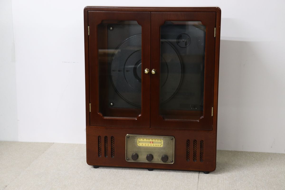 【中古】Apice アピス ATQ240 Wooden Record Player 木製レコ−ドプレイヤ− /6100
