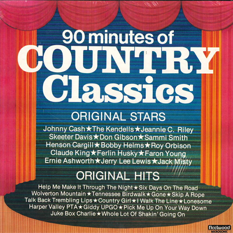 【新品】米LP Various 90 Minutes Of Country Classics FMS1022 Fleetwood Marketing /00520