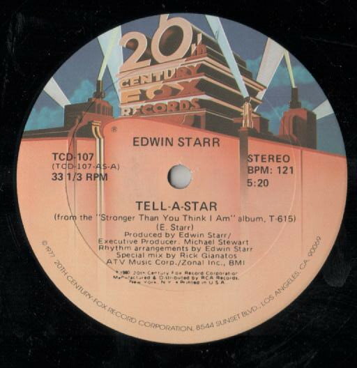 ・アーティスト Edwin Starr ・タイトル Tell-A-Star ・レーベル・型番 20TH CENTURY FOX TCD107 ・フォーマット 12インチレコード ・コンディション(盤) 良い (VG+) ・コンディション(ジャケット) 良い (VG+) ・コンディション(帯) オビなし ・特記事項 サンプル画像です。実際の商品の画像ではありません 商品写真はバーコード/カタログ番号に対応したサンプル画像ですので、お送りする商品の画像ではありません。帯やライナーなどの付属品は、特記事項に記載されている場合のみ含まれます。プロモやカラーレコードなどの仕様についても、該当する場合のみ特記事項に記載しています。 【ご購入前に必ずご確認ください】 ・本店サイト(www.recordcity.jp)とは価格、送料が違います ・本店サイト、その他支店のオーダーとは同梱発送できません ・注文確定後に別の注文を頂いた場合、注文同士の同梱は致しかねます。 ・別倉庫から発送しているため、店頭受け渡しは対応しておりません ・一部商品は他の通販サイトでも販売しているため、ご注文のタイミングによっては商品のご用意ができない場合がございます。 ・土日祝日はお休みです 金曜・祝前日9時以降のご連絡またはご入金は、返答または発送が週明け・祝日明けに順次対応となります。 ・ご購入後のキャンセル不可 ご購入後のキャンセルはいかなる理由においてもお受けできません。ご了承の上、ご購入くださいませ。 ・日本郵便(ゆうパック/ゆうメール)によるお届けになります。 ・中古品であることをご理解ください 当ストアでは中古商品を主に販売しております。中古品であることをご理解の上ご購入ください。また、一部商品はRecordCityオンラインストアで試聴可能です。 ・返品について お客様のご都合による返品は一切承っておりません。 表記の内容と実際の商品に相違がある場合、また針飛び等で返品・返金をご希望される場合は、商品の到着後1週間以内にご連絡ください。商品の返送をこちらで確認後、キャンセル・返金を行います。 コンディションVG以下の商品は返品できません。プレイに影響のない表面のこすれ傷、プレス起因のノイズ盤は返品の対象外です。 【コンディション表記】 ・ほぼ新品(M-)(Like New) 完全な新品。未使用。当店ではほぼ使用しません ・非常に良い(EX)(Excellent) 中古盤として美品な状態。わずかな経年を感じるものの傷みを感じさせない、当店基準で最高の状態 ・良い(VG+)(Very Good Plus) 丁寧に扱われた中古品で、軽い使用感がみられる。 ・可(VG)(Acceptable) 使い込まれた中古品で、「良い」よりもさらに使用感がみられる。 ・悪い(VG-)(Bad) 状態が悪いアイテム。使用の保障はなく、再生不可、針飛び、目立つノイズがあるかもしれない。状態によるクレーム不可。返品不可。 ・非常に悪い(G)(Very Bad) 「悪い」よりさらに状態が悪いアイテム。使用の保障はなく、再生不可、針飛び、目立つノイズがあるかもしれない。状態によるクレーム不可。返品不可。 ・ジャンク(Fair)(Junk/Fair) 割れている、反っている、水ダメージがある、カビ、ジャケットが分離している、ひどい書き込み、ひどい擦れなど最低の状態。使用の保障はなく、再生不可、針飛び、目立つノイズがあるかもしれない。状態によるクレーム不可。返品不可。 ・ジャンク(Poor)(Junk/Poor) 割れている、反っている、水ダメージがある、カビ、ジャケットが分離している、ひどい書き込み、ひどい擦れなど最低の状態。使用の保障はなく、再生不可、針飛び、目立つノイズがあるかもしれない。状態によるクレーム不可。返品不可。