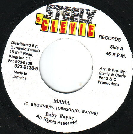 Artist Name: N - 【中古】7” Baby Wayne Mama / Version NONE STEELY & CLEVIE /00080