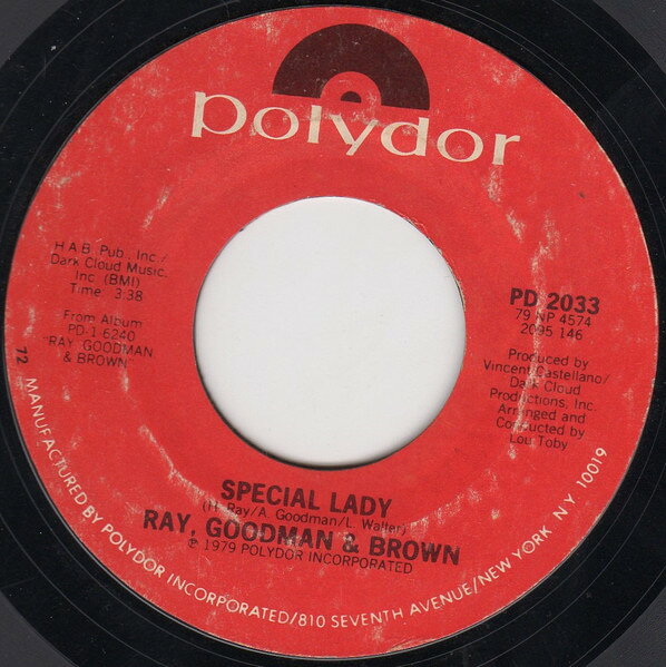 7” Ray, Goodman &amp; Brown Special Lady PD2033 Polydor /00080
