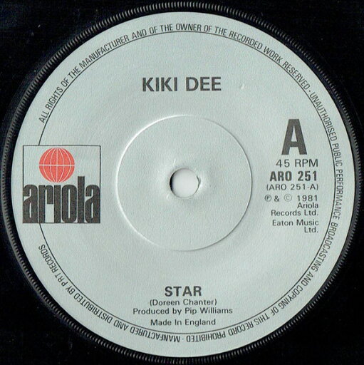【中古】英7” Kiki Dee Star ARO251 Ariola /00080 【中古】英7” Kiki Dee Star ARO251 Ariola /00080