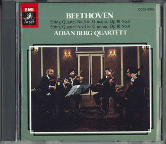 【中古】CD ウィーン・アルバン・ベルク四重 ベートーベン/弦楽四重奏曲 第3番・第4番 CC333345 EMI /00110