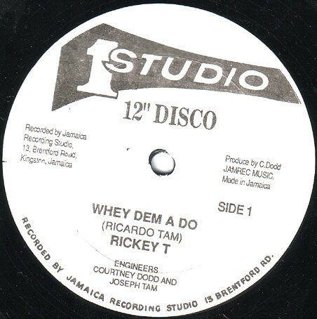 ジャマイカ12” Rickey T / Frankie Paul Whey Dem A Do / Kushum Peng PSOL9092 Studio One /00250