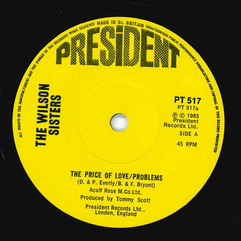 쥳ɥƥ ŷԾŹ㤨֡š۱7 Wilson Sisters The Price Of Love PT517 President Records /00080פβǤʤ858ߤˤʤޤ