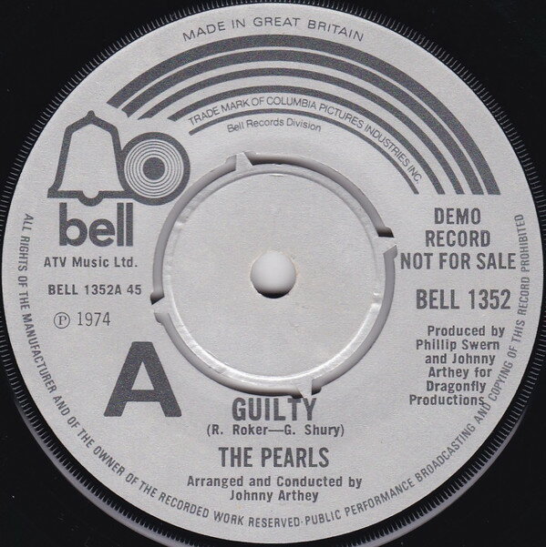 【中古】英7” Pearls Guilty BELL1352PROMO Bell Records プロモ /00080