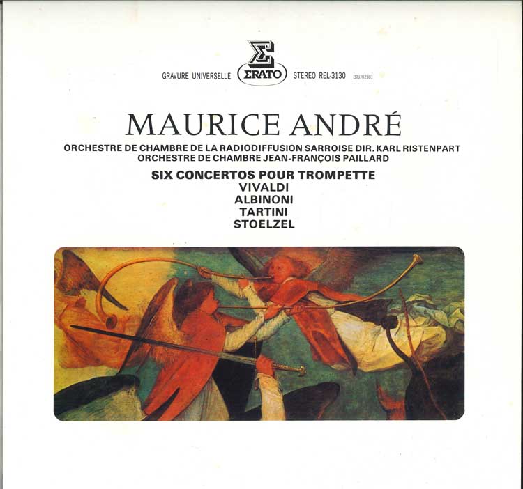 【中古】LP Maurice Andre バロック・トランペット協奏曲集 REL3130 ERATO /00260