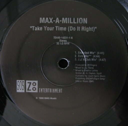 【中古】米12” Max-A-Million Take Your Time (Do It Right) 72445142311 SOS Records /00250 【中古】米12” Max-A-Million Take Your Time (Do It Right) 72445142311 SOS Records /00250