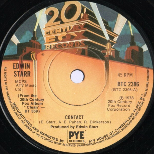 【中古】英7” Edwin Starr Contact BTC2396 20TH CENTURY FOX REC /00080