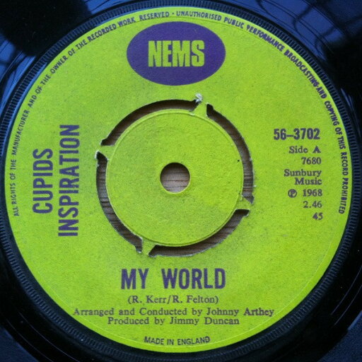 【中古】英7” Cupids Inspiration My World 563702 NEMS /00080 【中古】英7” Cupids Inspiration My World 563702 NEMS /00080