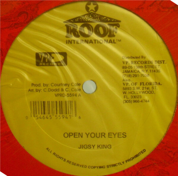 12” Jigsy King / Guinney Pepper Open Your Eyes / Nine Months Labour VPRD5594 Roof International /00250